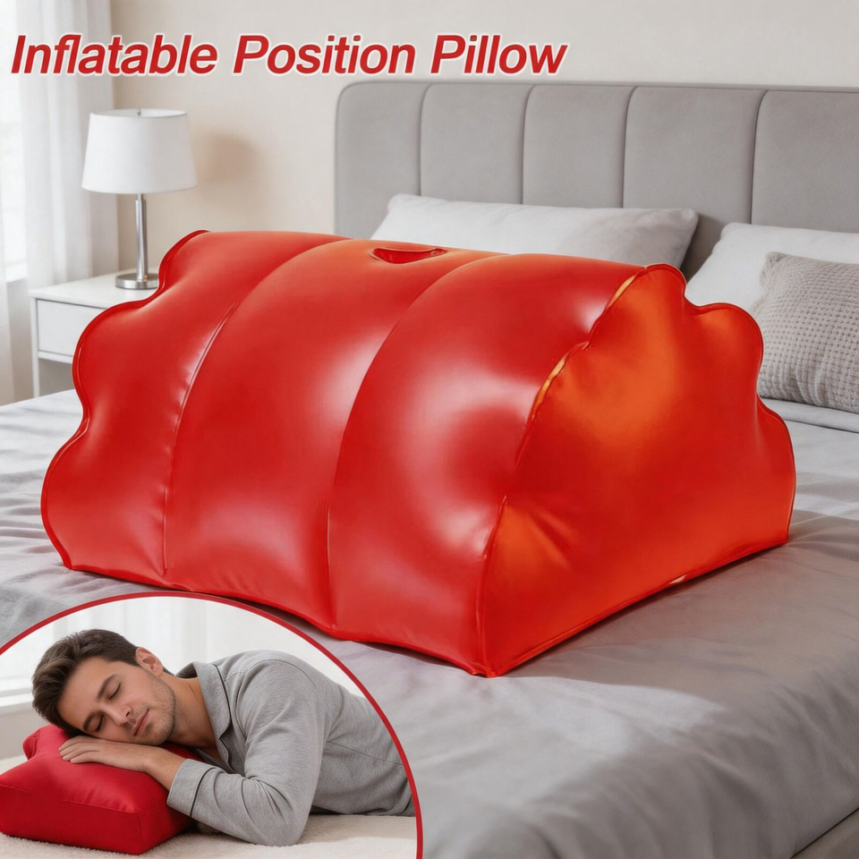 Bolster Cushion Round - Almohada inflable de cuero PU, cojín