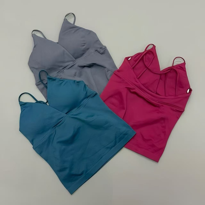 Pilates Yoga Wrap Top - Top Deportivo Largo con Cuello Halter