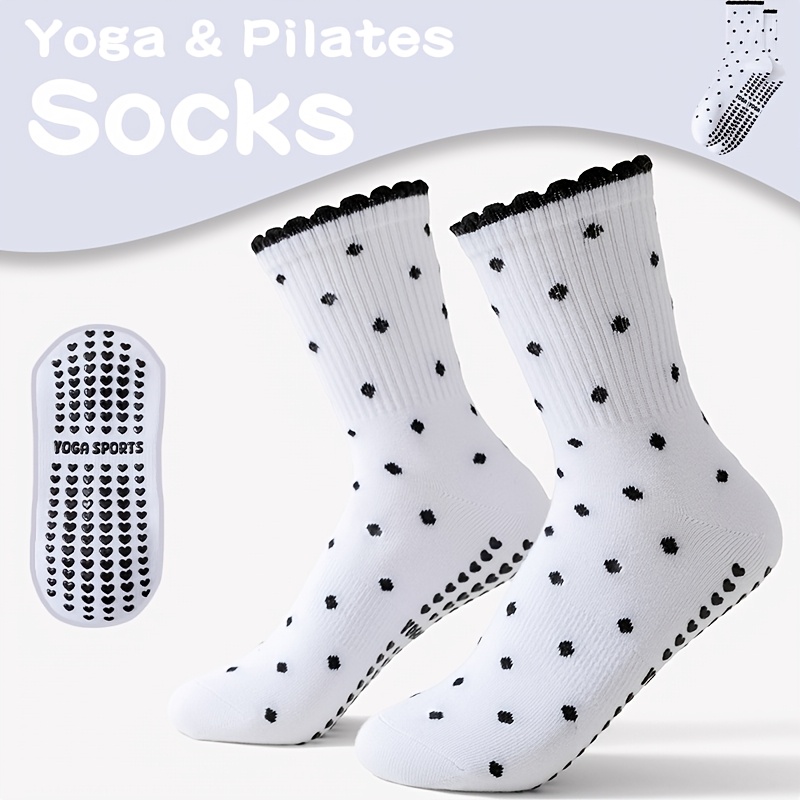 Pilates Yoga Y Barre - Calcetines de yoga para mujer, blancos