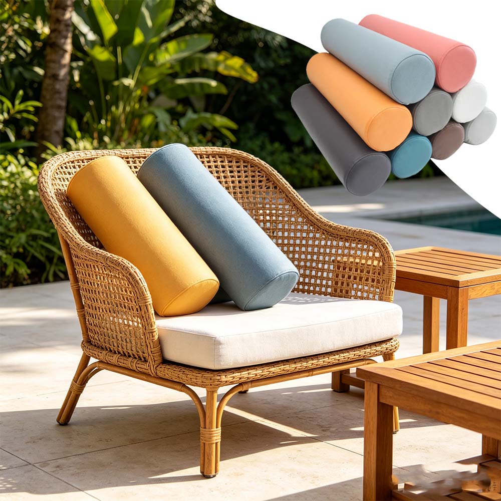 Bolster Cushion Round - Almohada Lumbar Ergonómica Cilíndrica para Alivio