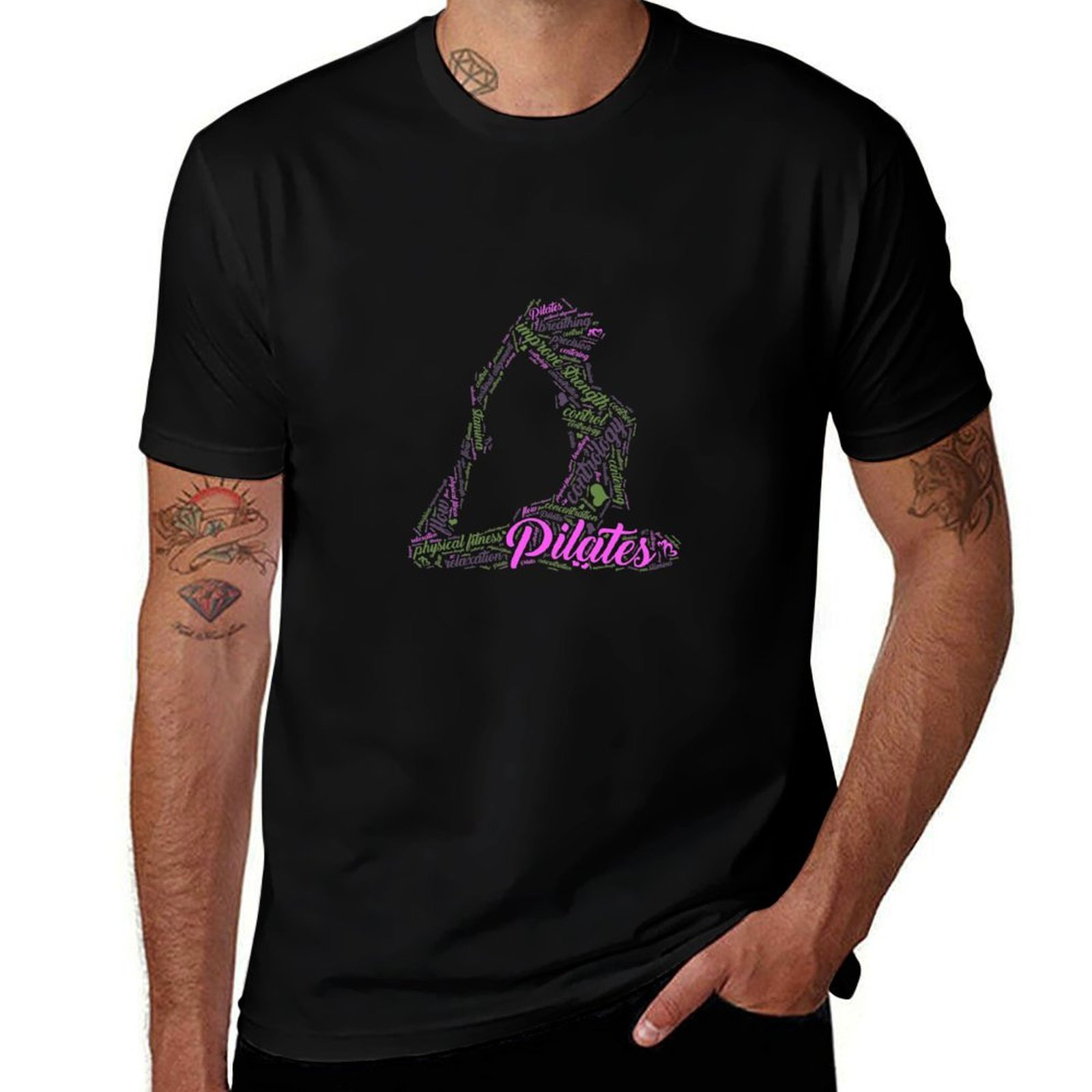 Pilates Yoga Classes - Camiseta divertida con diseño de nubes