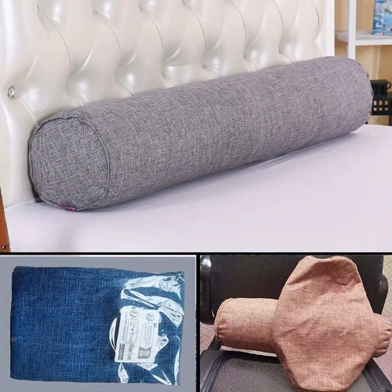 Bolster Cushion Round - Funda de almohada de lino para