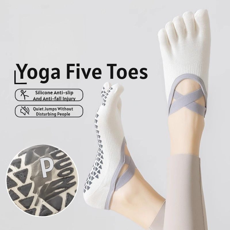 Pilates Is Yoga - Calcetines de yoga finos de cinco