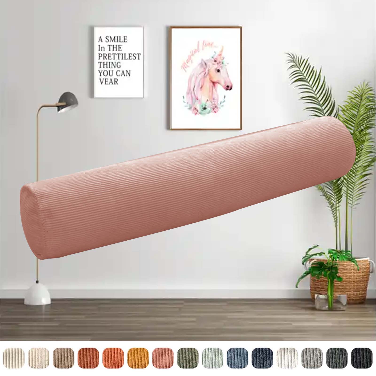 Bolster Cushion Round - Almohada redonda larga, refuerzo cilíndrico de
