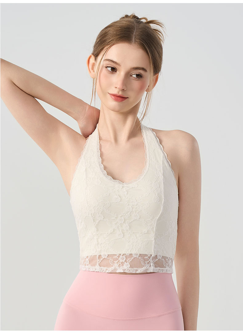 Pilates V Yoga - Top Deportivo Sexy para Mujer, Cuello