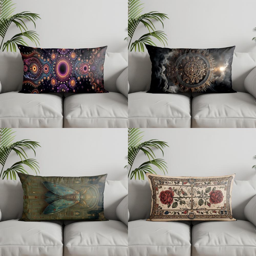 Bolster Cushion Round - Almohada redonda mística colorida para decoración