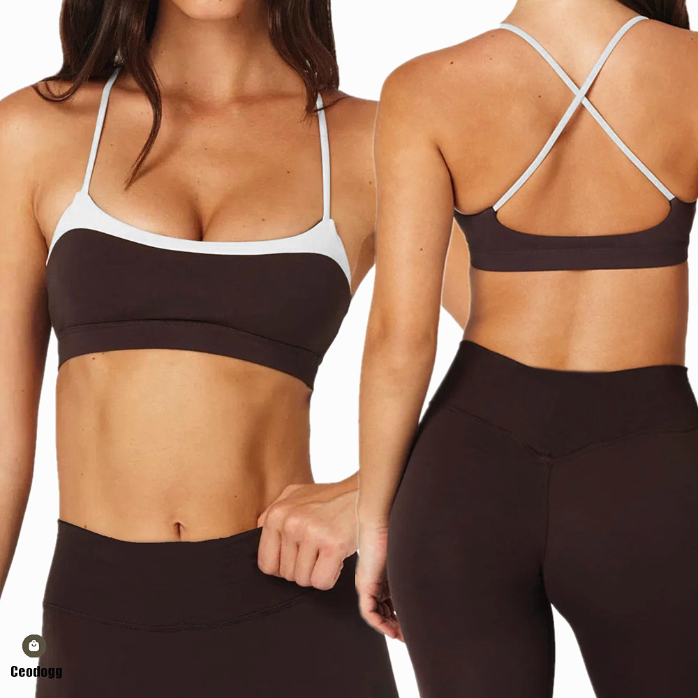 Pilates Yoga And Gym - Sujetador deportivo de yoga para mujer,