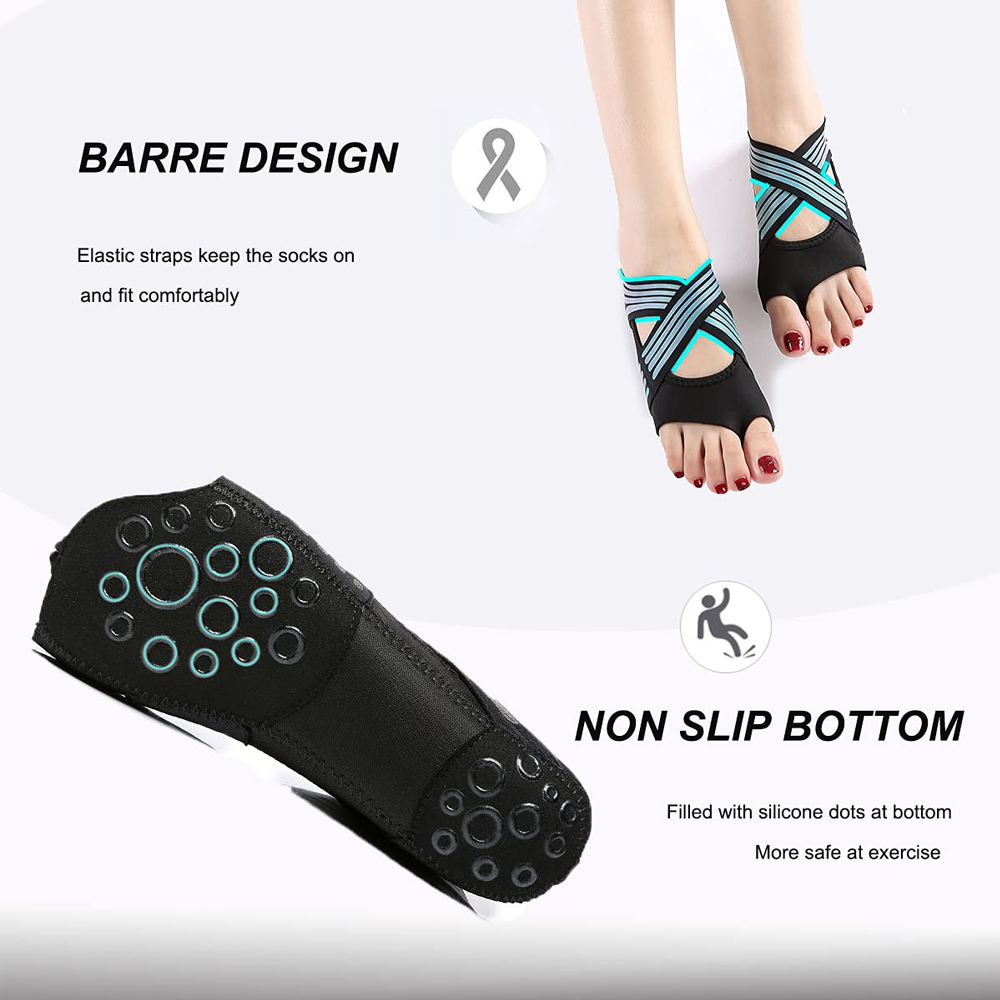 1 par de calcetines antidesliz - Pilates Yoga Y Barre reseña y precio