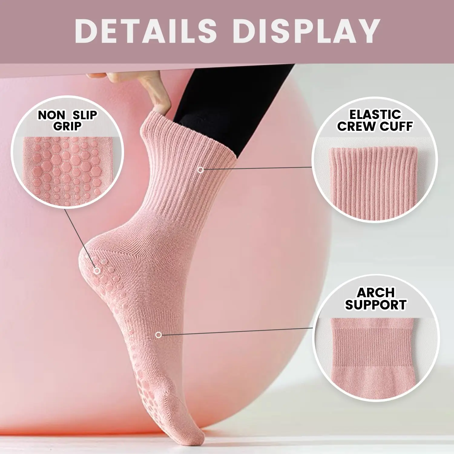 4 pares de calcetines de yoga  - Pilates Is Yoga reseña y precio