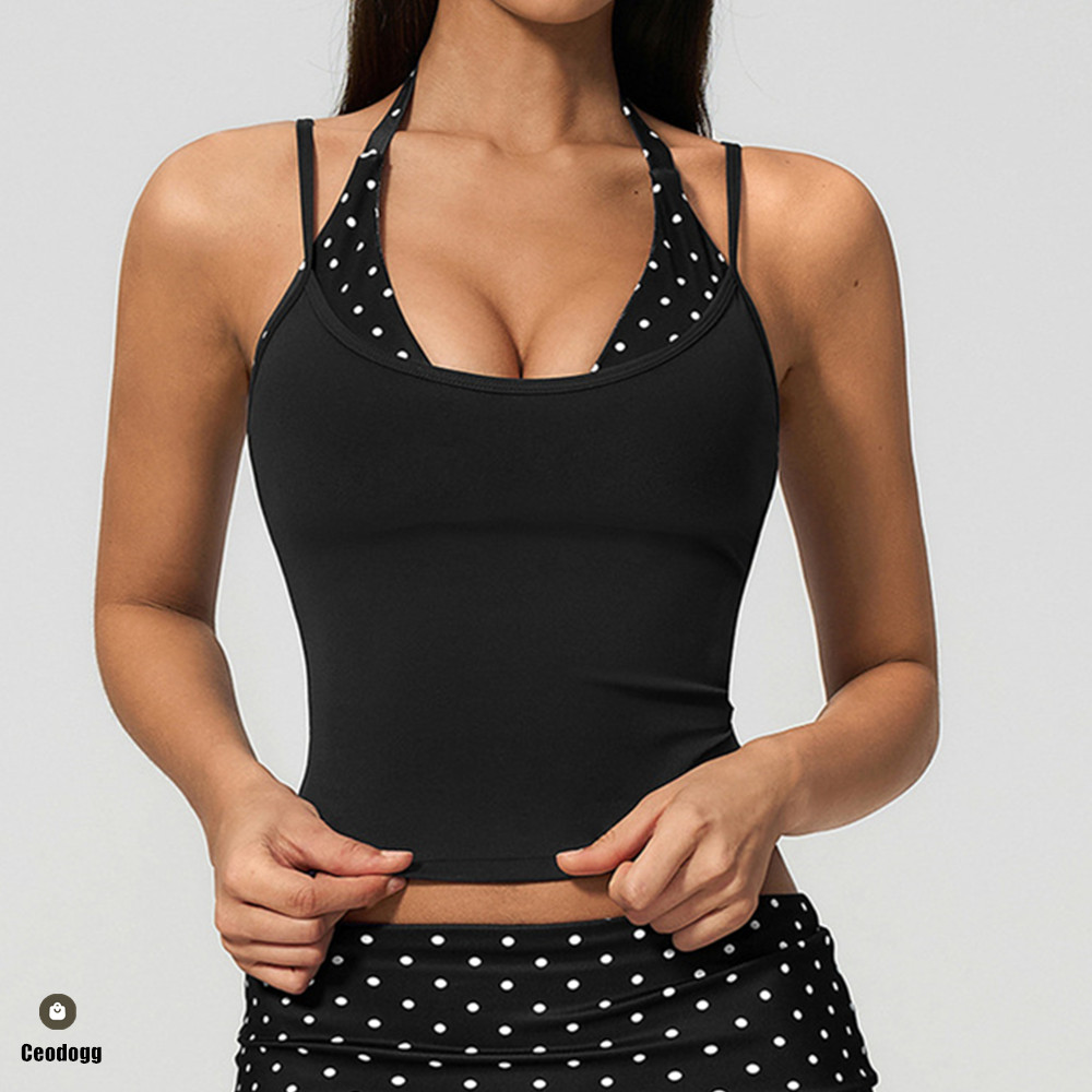 Top Deportivo Halter con Tiran - Pilates Yoga Wrap Top reseña y precio