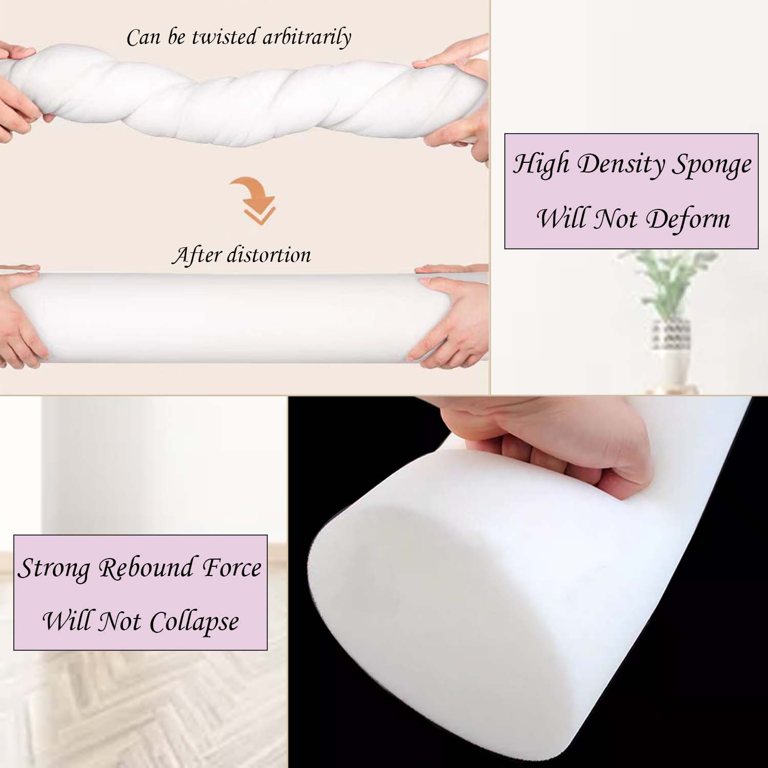 Almohada redonda larga, refuer - Bolster Cushion Round reseña y precio